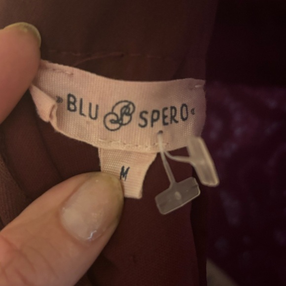 Blu Spero Maroon Lace Romper - Picture 6 of 9